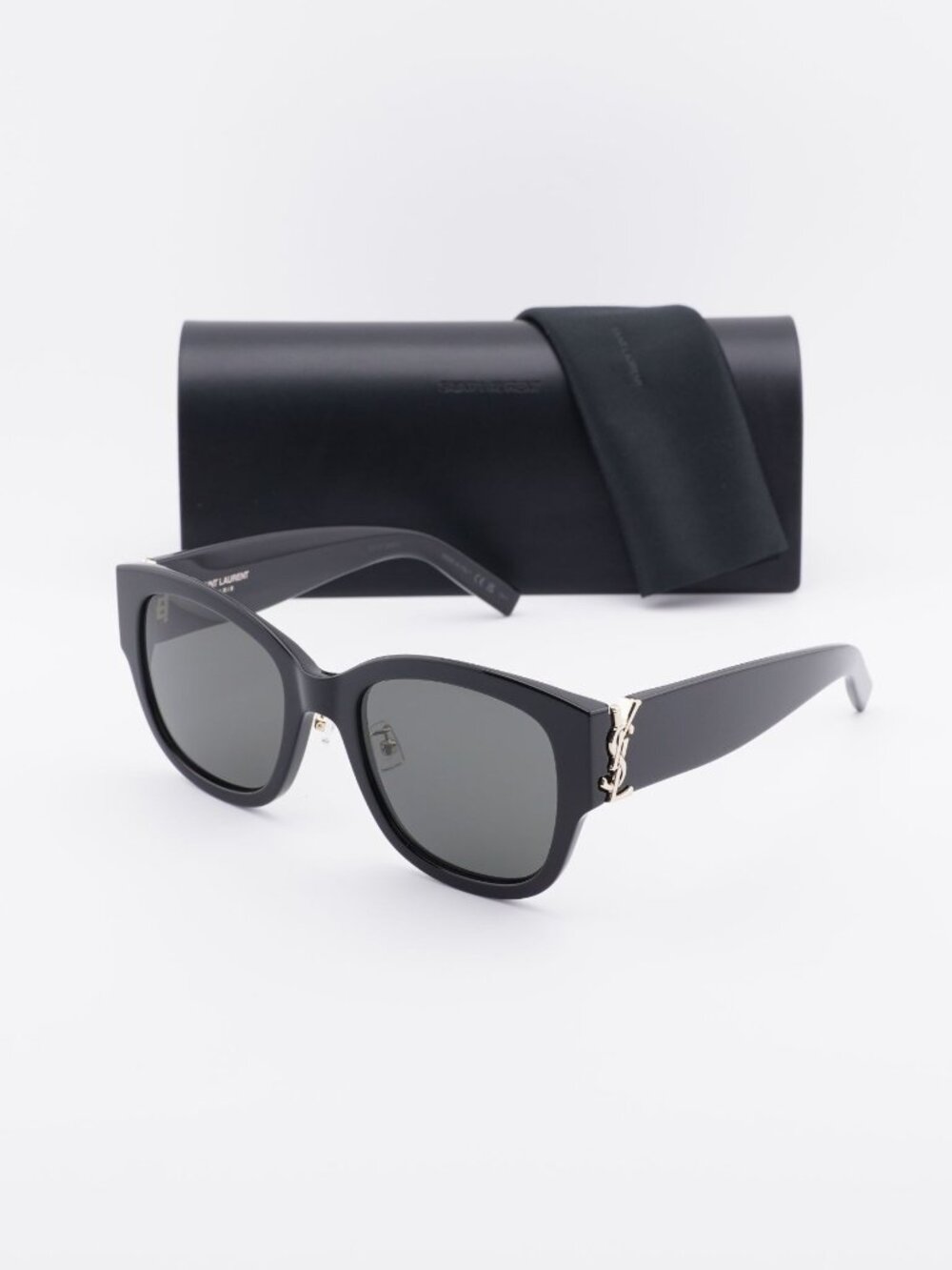 Saint Laurent SLM95/K 001 Square Sunglasses - Black / Grey